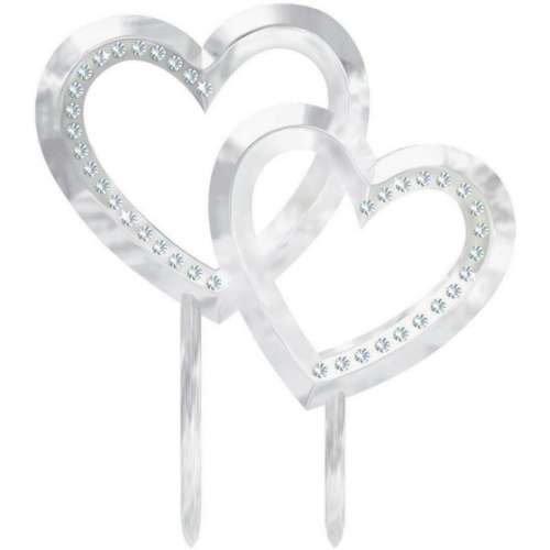 Double Heart Cake Topper - Click Image to Close